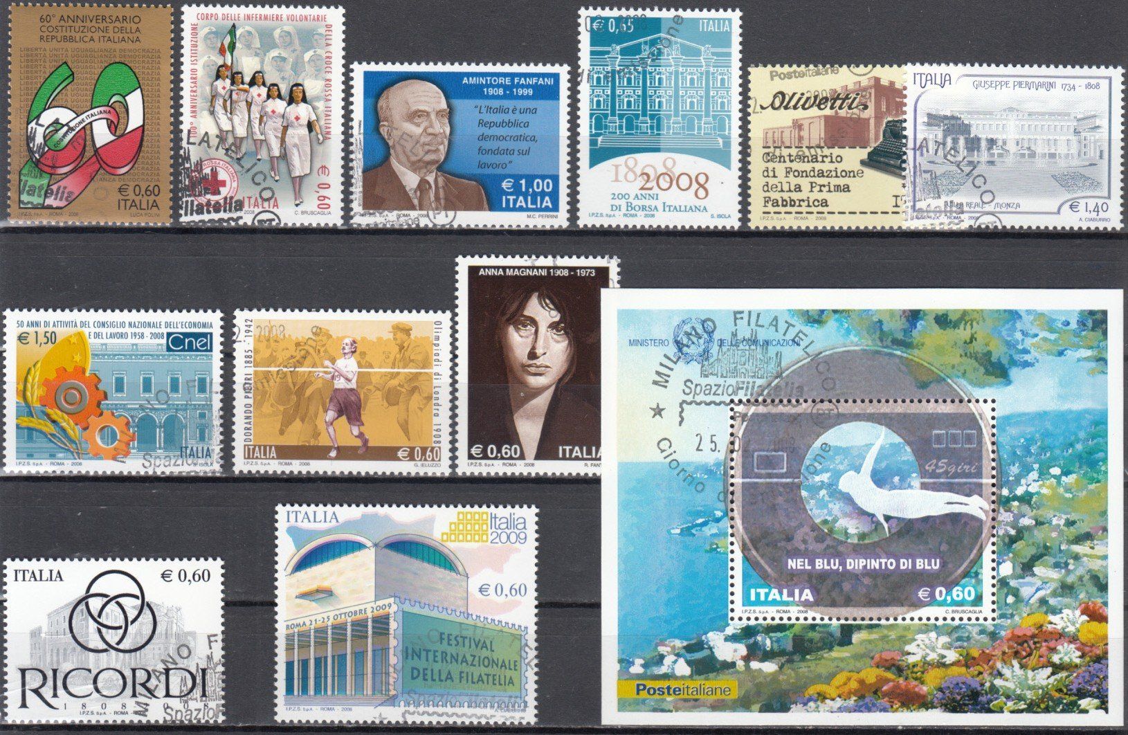 Tutti i francobolli: Italien 2008 mit ET – Usato da Bürglen TG venduto da StampGraf 1