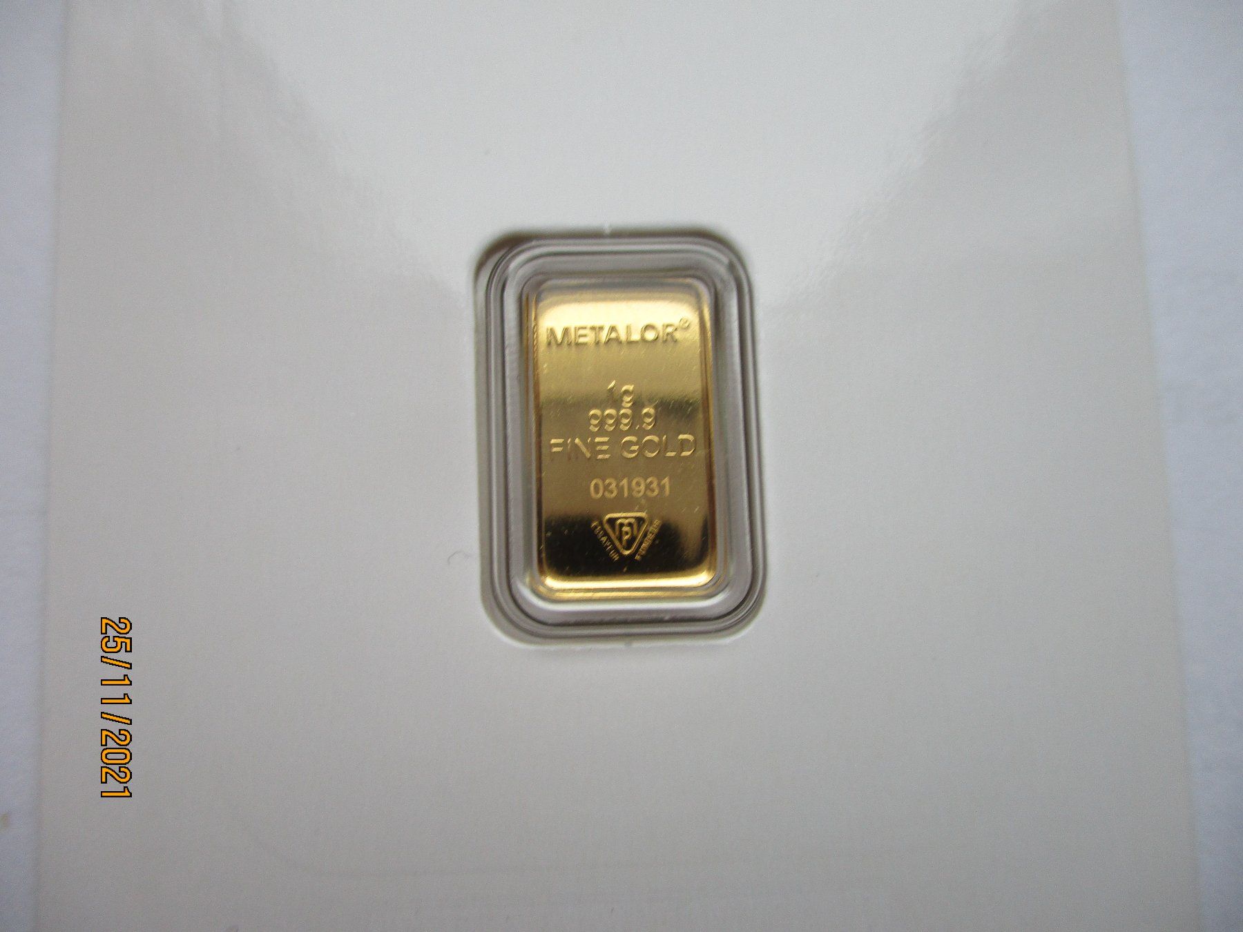 Edelmetalle: 1gr. Goldbarren Nr. 031931 – Neu und originalverpackt aus Liestal von Disc-Point 1