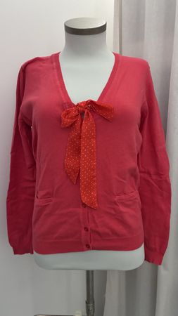 Roter Cardigan mit Schleife, Grösse M – Top Zustand!