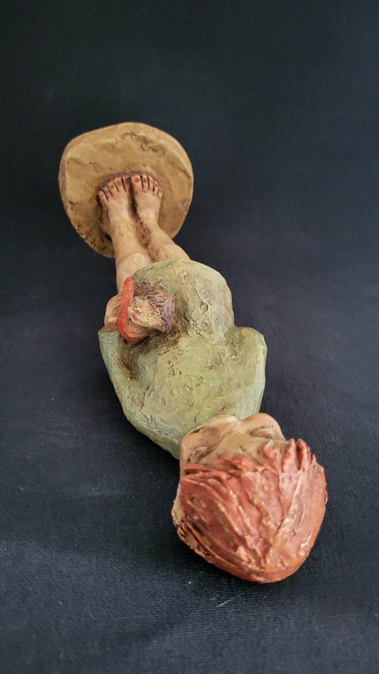 Statuette: Vintage-Figur "Junge mit Puppe" – Usato da Basel venduto da spinne02 7