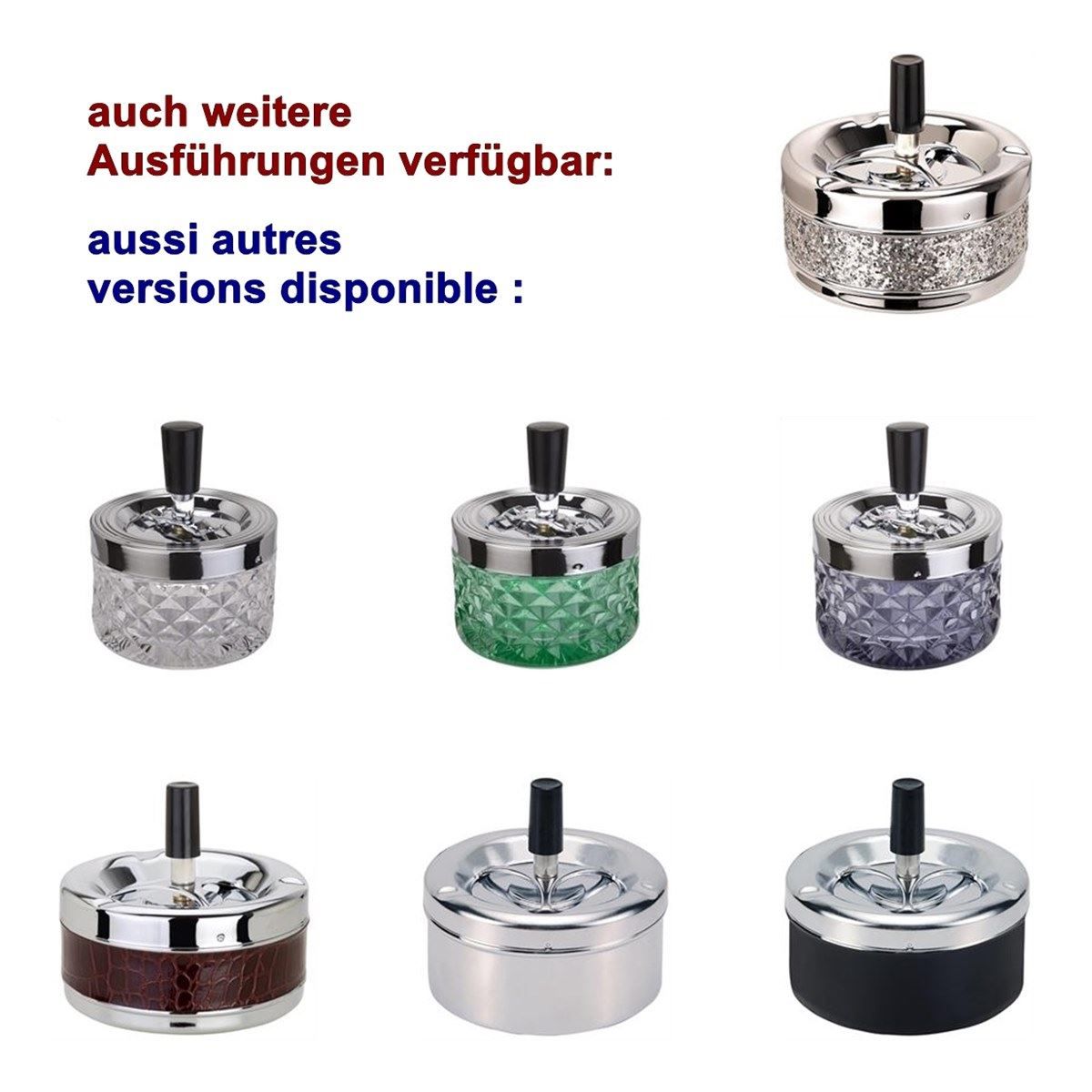 Portacenere: Drehaschbecher, Ascher, Metall, schwarz – Nuovo e nell'imballaggio originale da Wettingen venduto da Swala 3