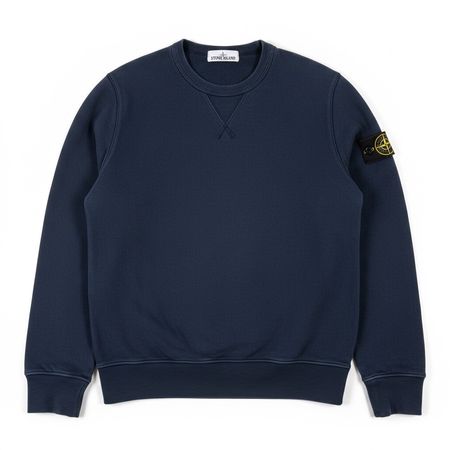 Sweat Stone Island Col Rond Bleu Marine Vintage - Taille L