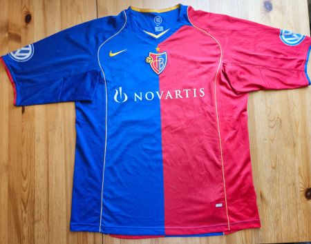 FC Basel Trikot Nike #60 Hans unterschrieben Gr. XL FCB
