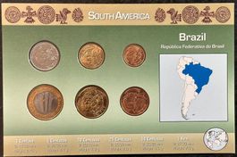 Brasilien - Komplette Südamerika Münzsammlung, Top Zustand