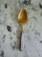 Cuillère vintage avec manche en argent massif 800