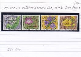 319-322 FD-Vollstempel vom Ort, 26.11.91, 3000 Bern 1