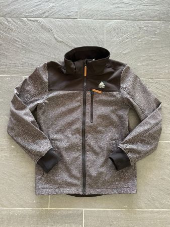 h&m Softshell-Jacke 158 grau/schwarz