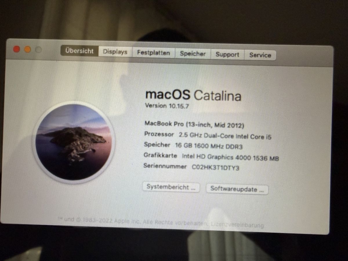 Apple Notebooks: MacBook Pro mid 2012 – Gebraucht aus Biel/Bienne von Pumukels 3