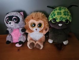 3 Kuscheltiere mit grossen Augen