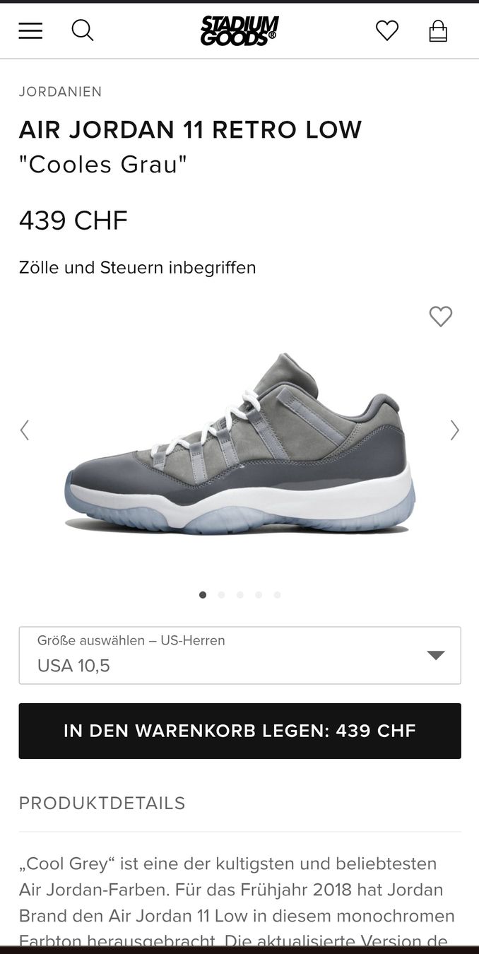 Jordan Scarpe da uomo: Stylische Jordan 11 low Gr. 44,5 – Usato da Biel/Bienne venduto da Ajs125 3