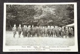 Inspektion Bundesrat Grenzbesetzung 1914 Militär Postkarte