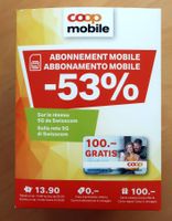 COOP MOBILE Abo mit 53% + Fr. 100.-- Einkaufsgutschein +++