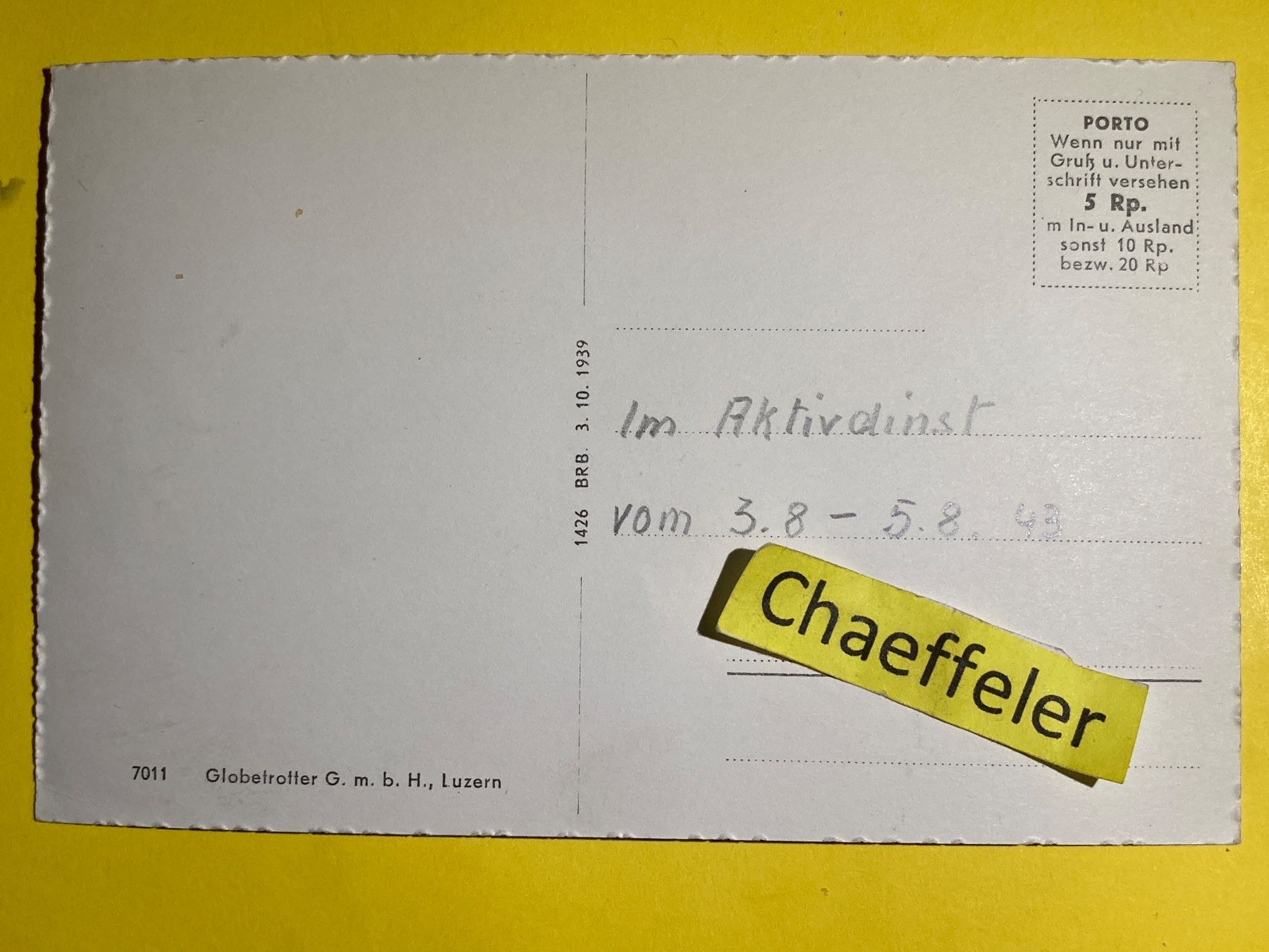 Ansichtskarten: 1943 Rigi-Staffel mit Pilatus – Gebraucht aus Zürich von Chaeffeler 1