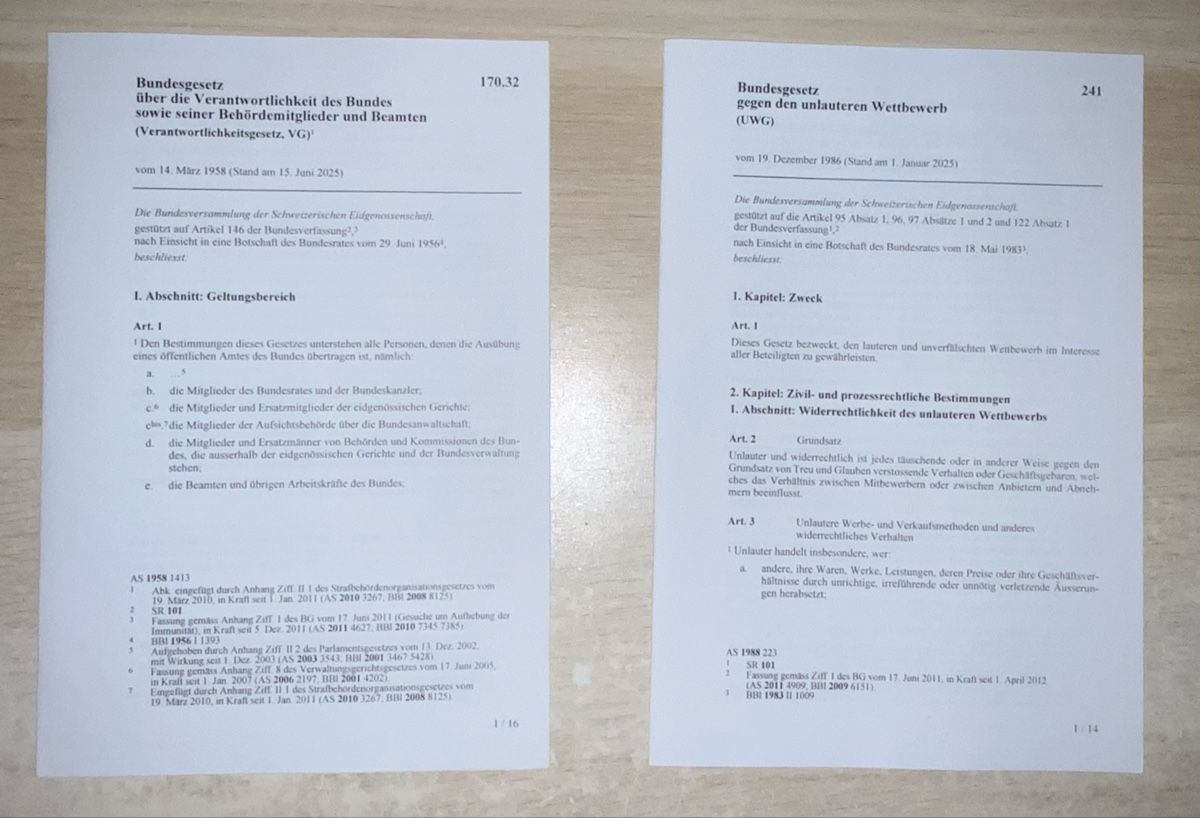 Libri: diverse Gesetze – Nuovo (secondo la descrizione) da Eschenbach SG venduto da someonecake 3