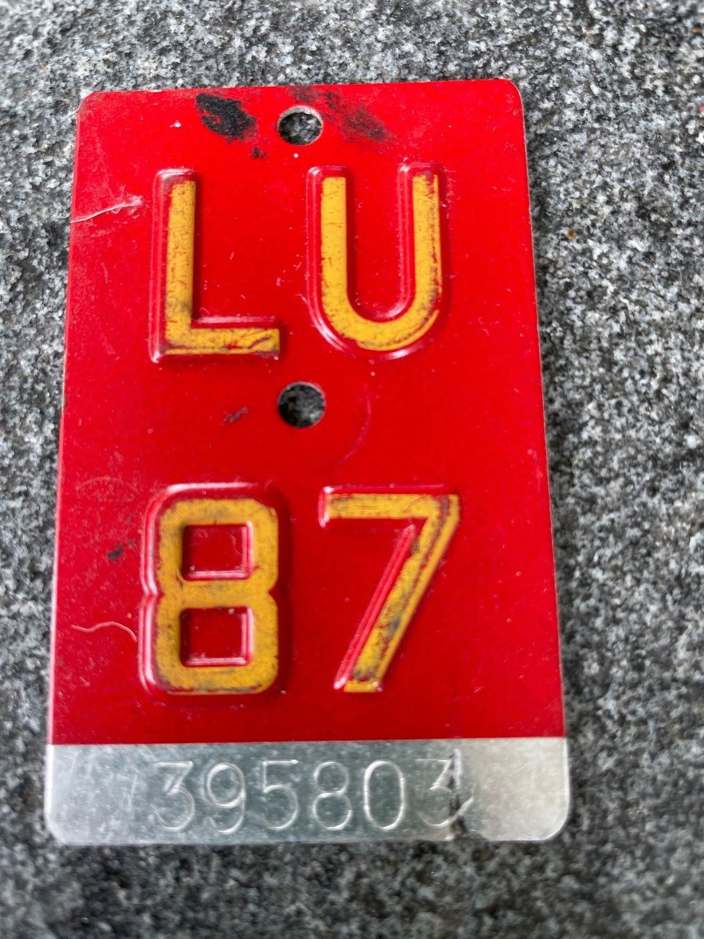 Insegne: Velonummer LU 87 – Usato da Winterthur venduto da cheerio97 1