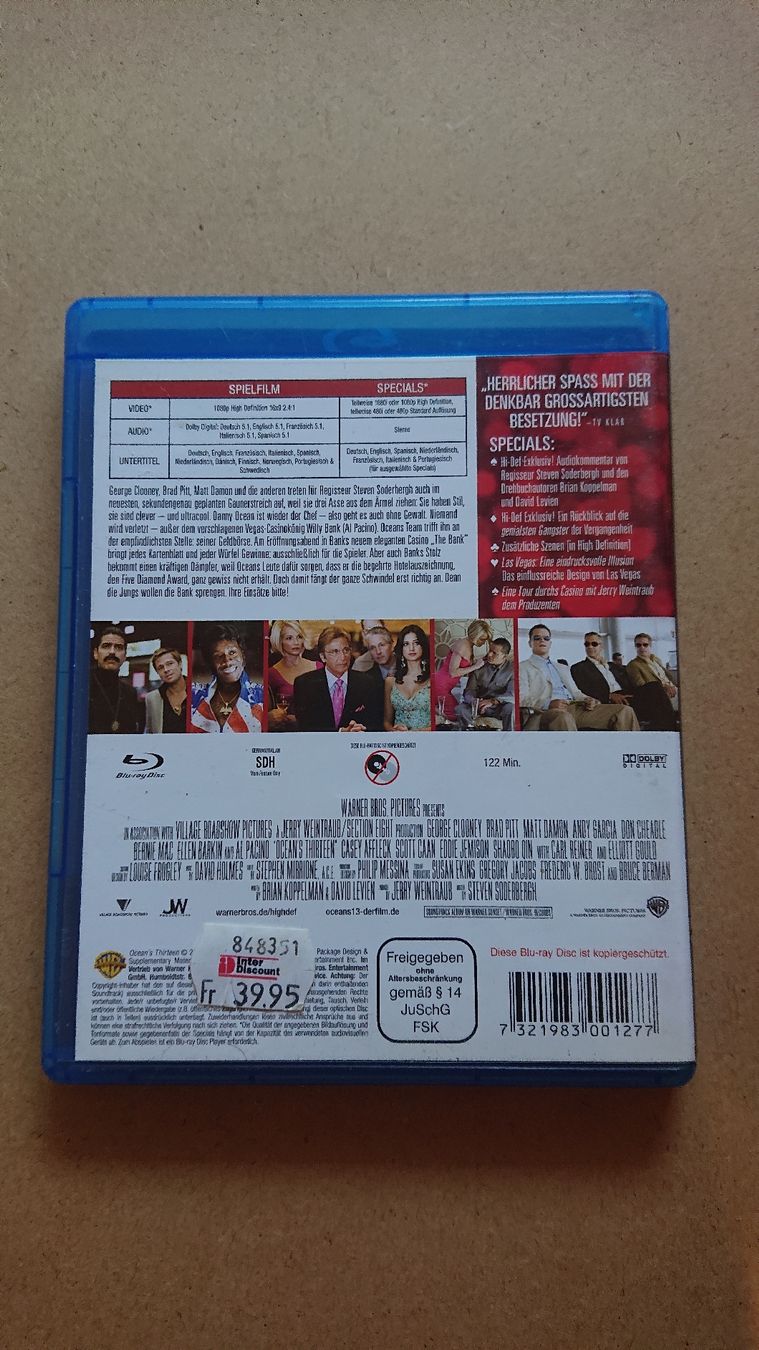 Tous les DVDs: Oceans 13 Blu-ray  – D'occasion à Chur par FreakofRarity 1