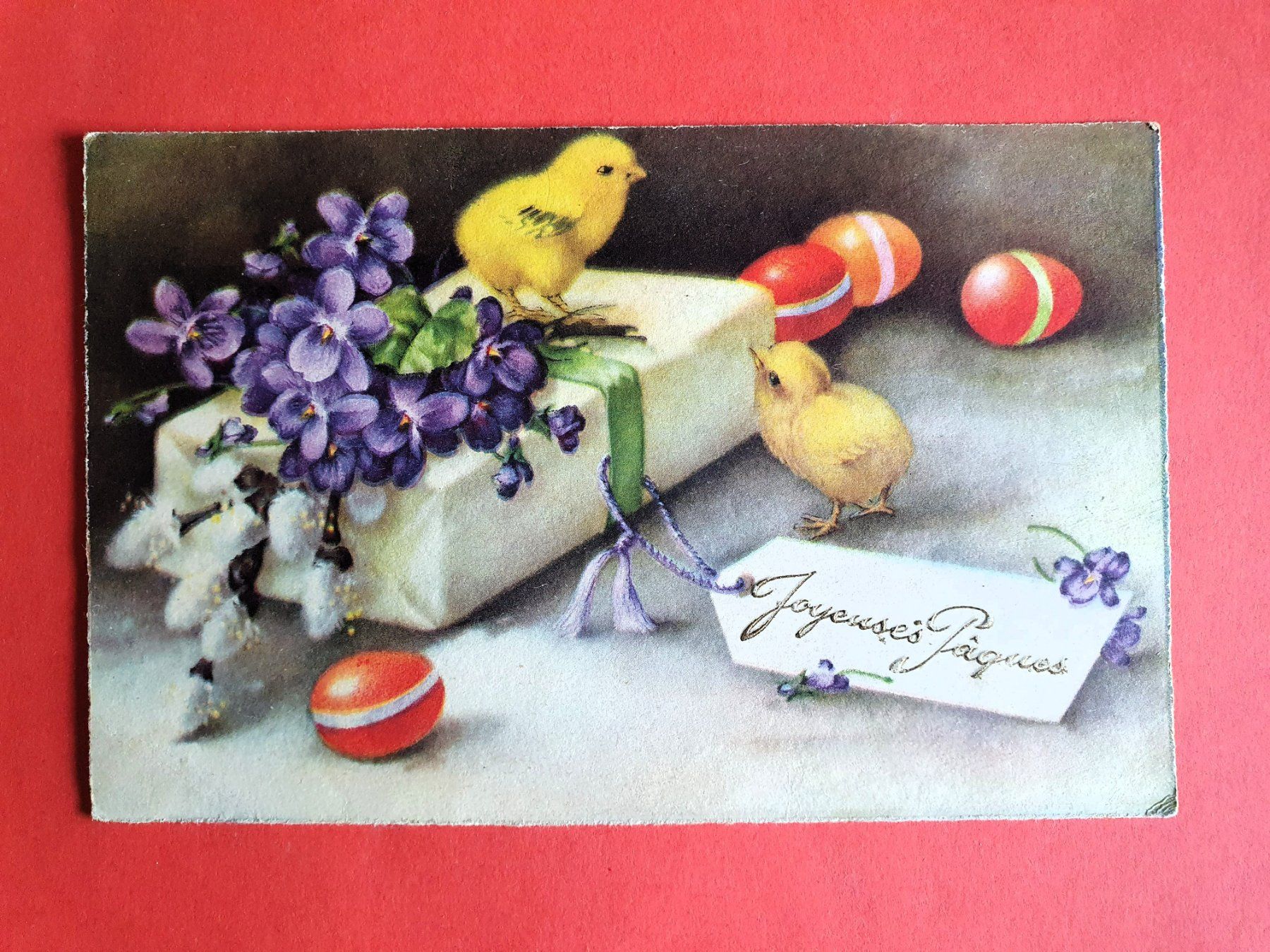 Cartoline postali: Carte postale, CP, Joyeuses Pâques 14 x 9 cm, 1933 – Usato da Martigny venduto da Abm1000