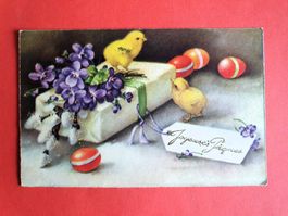 Carte postale, CP, Joyeuses Pâques 14 x 9 cm, 1933