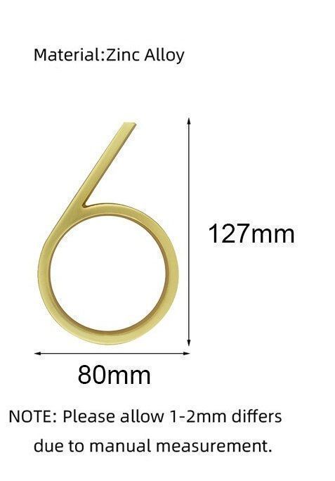 Insegne: 126mm Hausnummer 0-9 & A-B gold – Nuovo e nell'imballaggio originale da Uerkheim venduto da Kaufoption 3