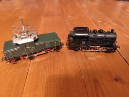 2x Märklin H0 Klassiker: Dampflok BR 89 006 & E-Lok E 63 02