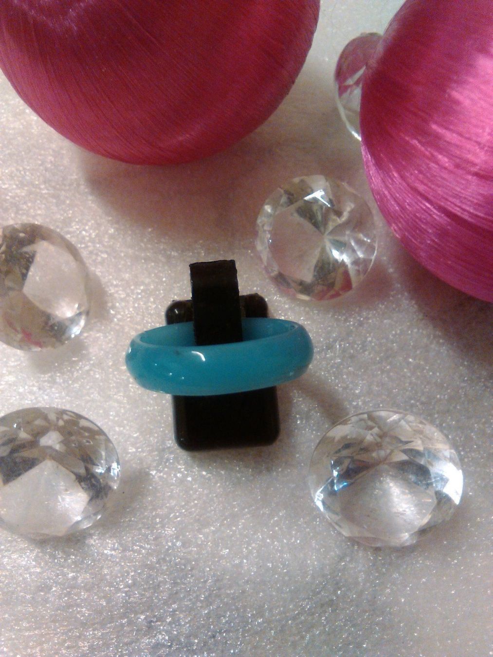 Anelli: ring aus echt strass,,hellblau – Nuovo (secondo la descrizione) da Basel venduto da bijoutrie_4 9