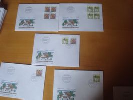 CH 1991 FDC Serie , 4er und einzeln TIERE ab nur 75 RP‪‪