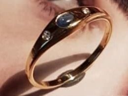 Bagues: Stilvoller 750 Goldring mit 1 Saphir – Neuf (Voir description) à Unterägeri par Altgoldschmuck 2
