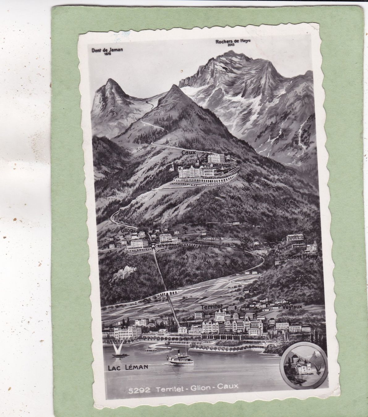 Cartoline postali: Territet Glion Caux 1950 – Usato da Herisau venduto da Lisegrat2008