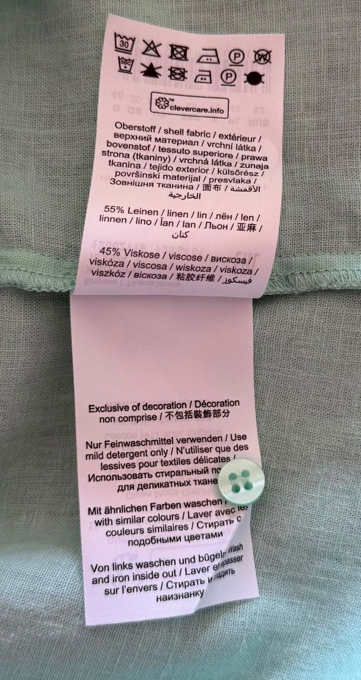 Camicette: Marke Olsen mint grün Leinen Bluse Grösse 46 – Usato da Nussbaumen AG venduto da brigitebardot 4