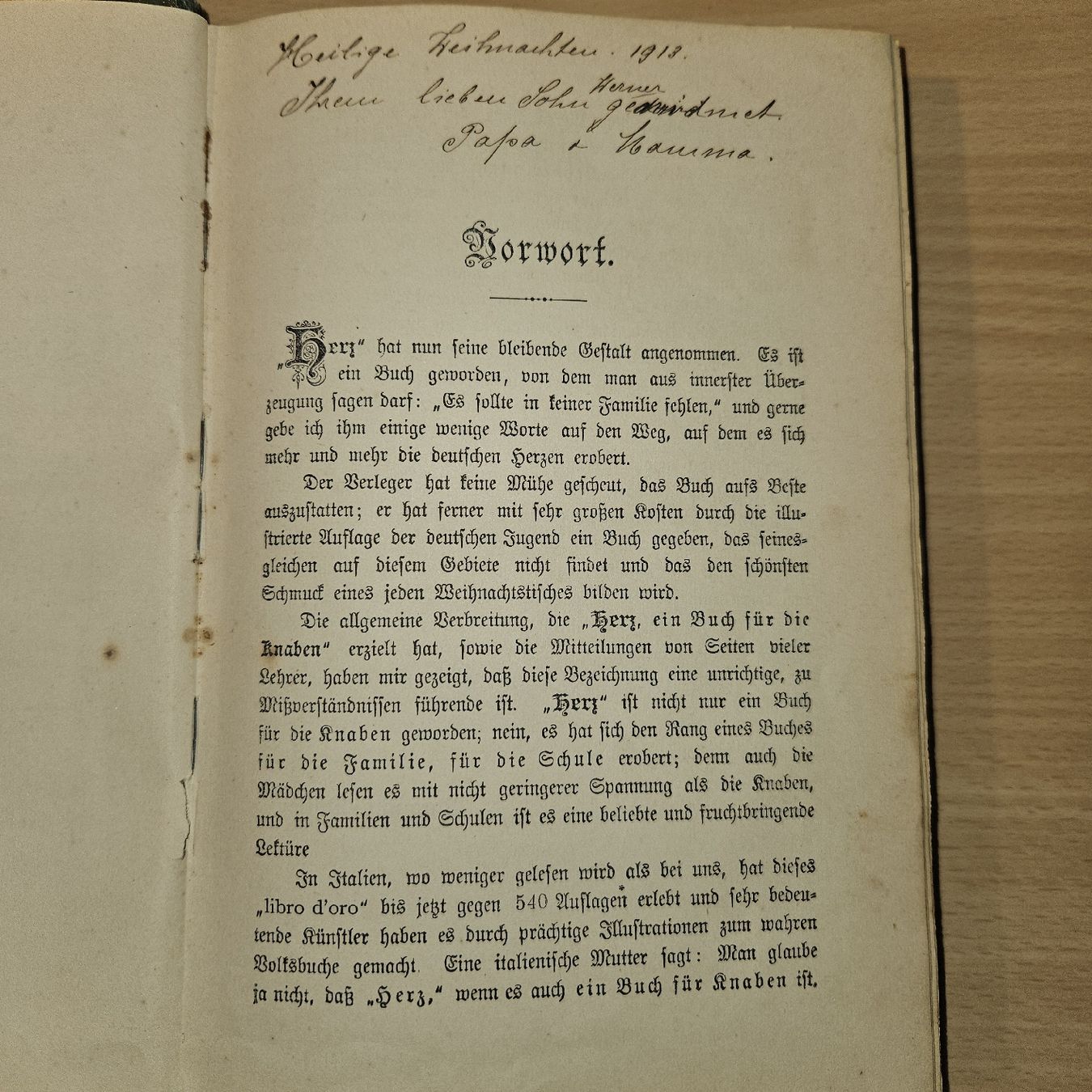 Libri: Antikes Jugendbuch "Herz" von de Amicis, Basel 1911 – Usato da Kriens venduto da gra_fhn7 3