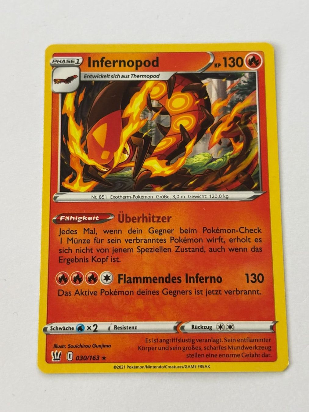 Pokémon Carte collezionabili: Infernopod 030/163 – Usato da Herisau venduto da Seyashop_2