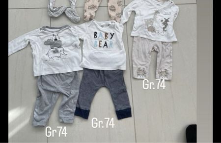3x Baby Pyjama Set Gr. 74 - Herbst/Winter