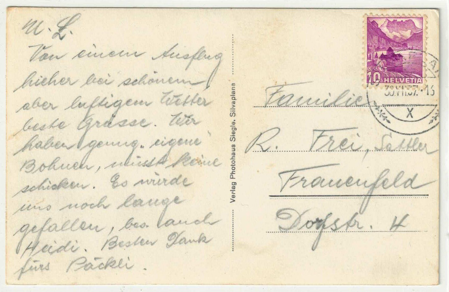 Cartoline postali: Gegen Silvaplana und Julierpass – Usato da Ettingen venduto da Kartenplanet 1