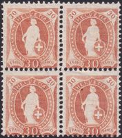96A ** postfrischer Viererblock, tadellos erhalten, K: 150.-