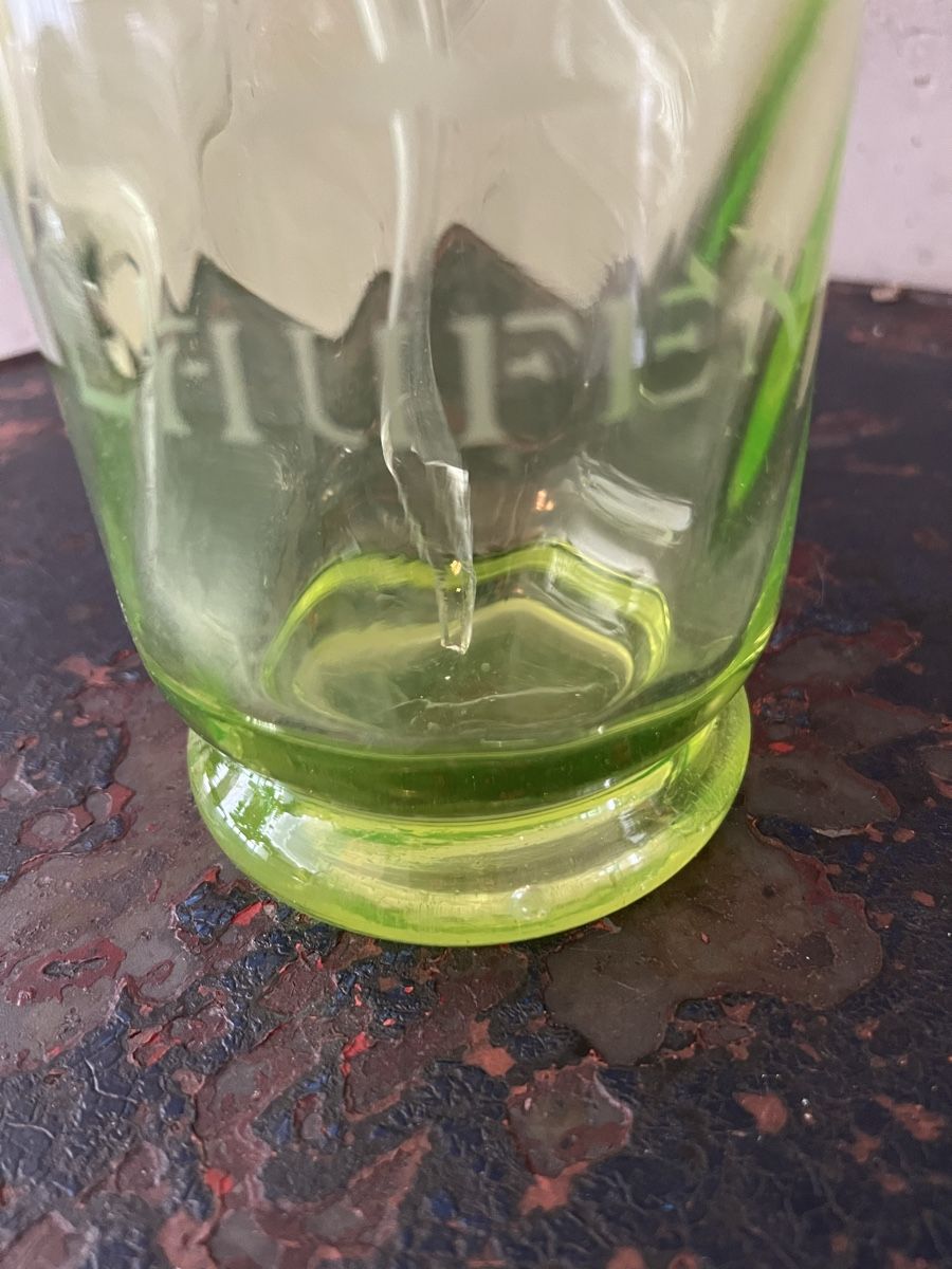 Bottiglie: Antike Syphonflasche aus Uranglas – Usato da Wabern venduto da La-Vitrine 5
