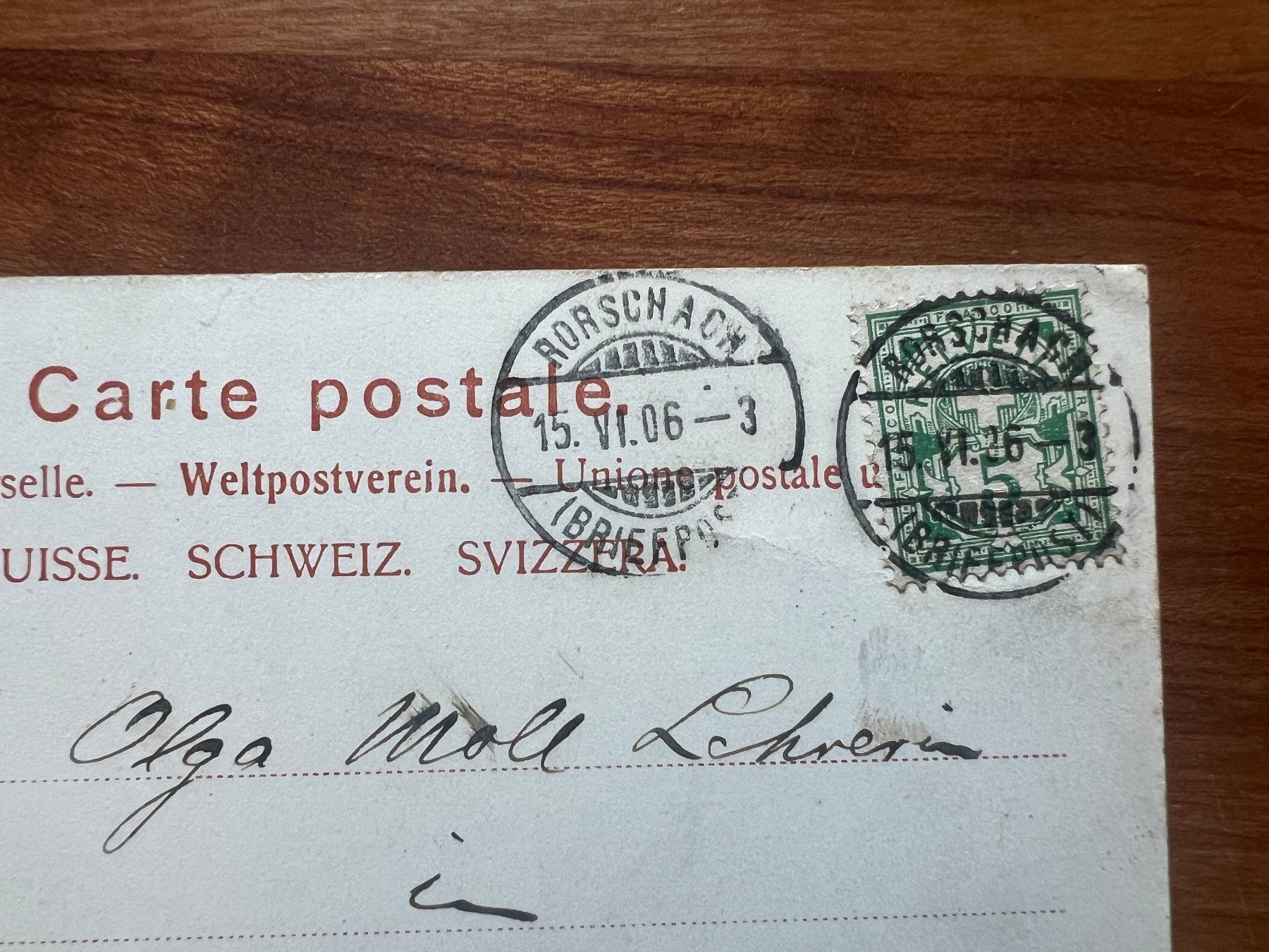 Ansichtskarten: AK  1906 Rorschach  (G3032) – Gebraucht aus Hinwil von Sidi4 1