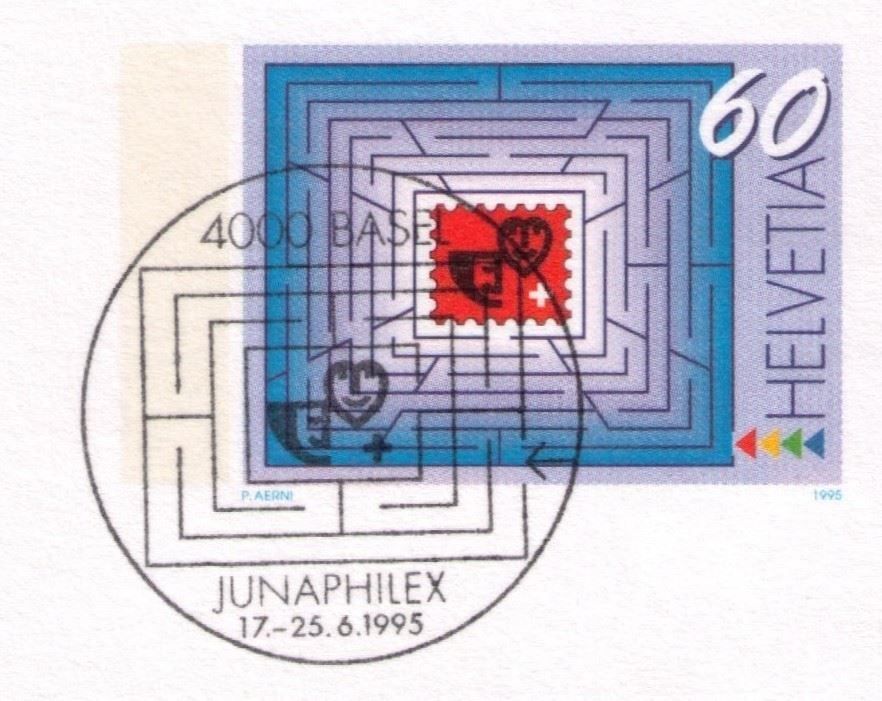 Tutti i francobolli: 1995_JUNAPHILEX 95_Entwerfer-AUTOGRAMM P. Aerni !! – Usato da Marthalen venduto da Ch_quality 3