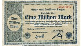 Aachen 1 Mil.Mark 20.07.1923 VZ+-VZ++