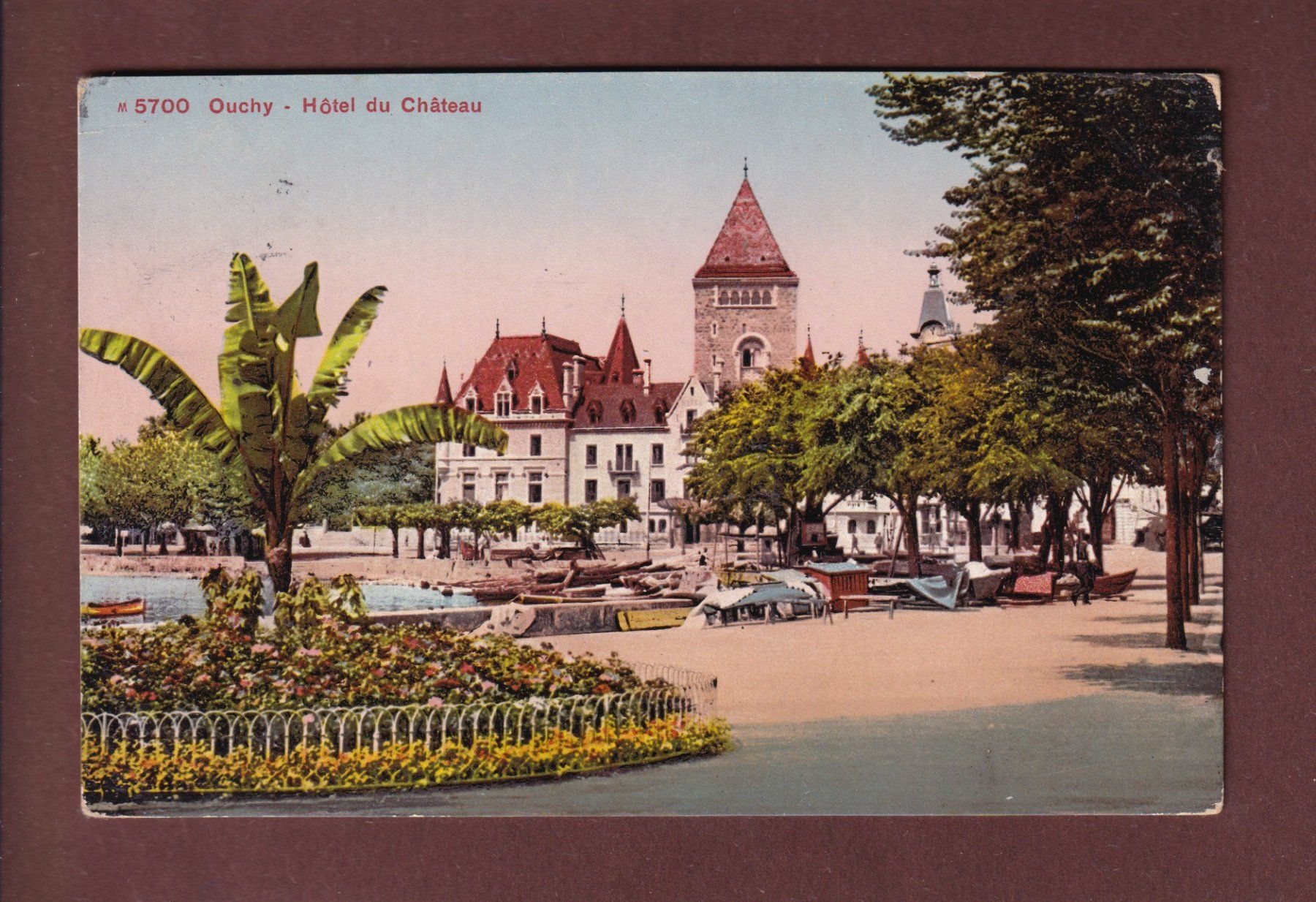 Cartoline postali: LAUSANNE - Château d'Ouchy - 1912 – Usato da Pully venduto da nicecards