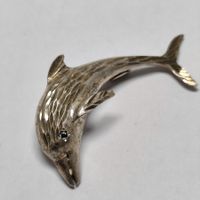 Broche vintage en argent - Motif Dauphin