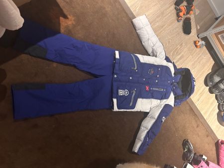 Bogner Combinaison ski enfant bleu et blanc, top qualité!