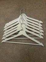 Set of 8 Clothes Hangers White Like New Condition