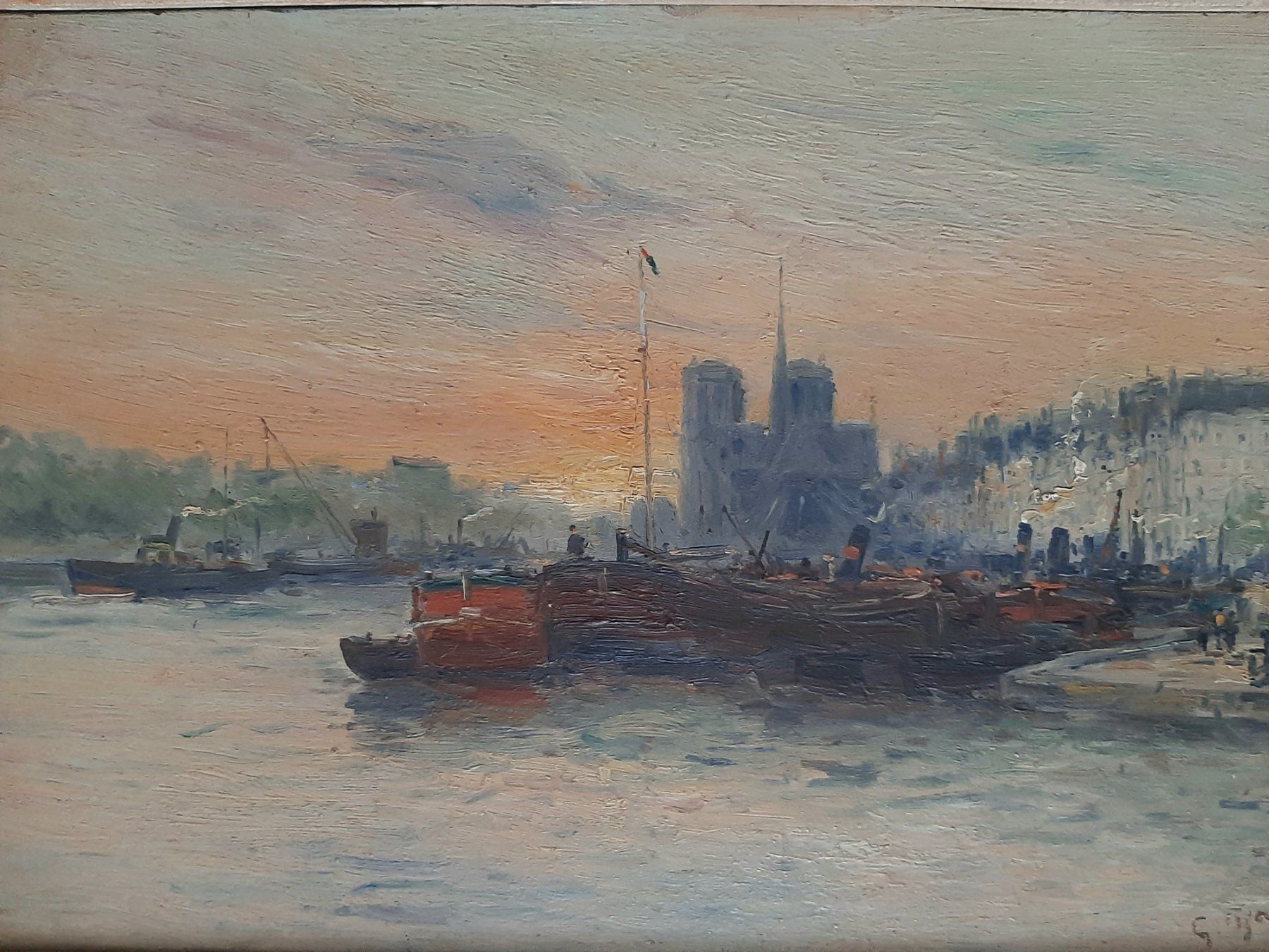 Gemälde: Impressionistisches Gemälde Gustave Madelain Paris Seine – Gebraucht aus Arbon von torso444 1