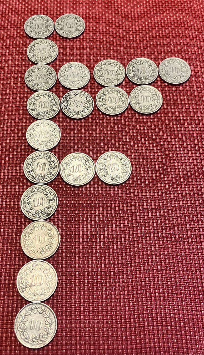 Tutti le monete: 10 centimes lot 1914 à 1949 – Usato da Nyon venduto da G.B.1260 1
