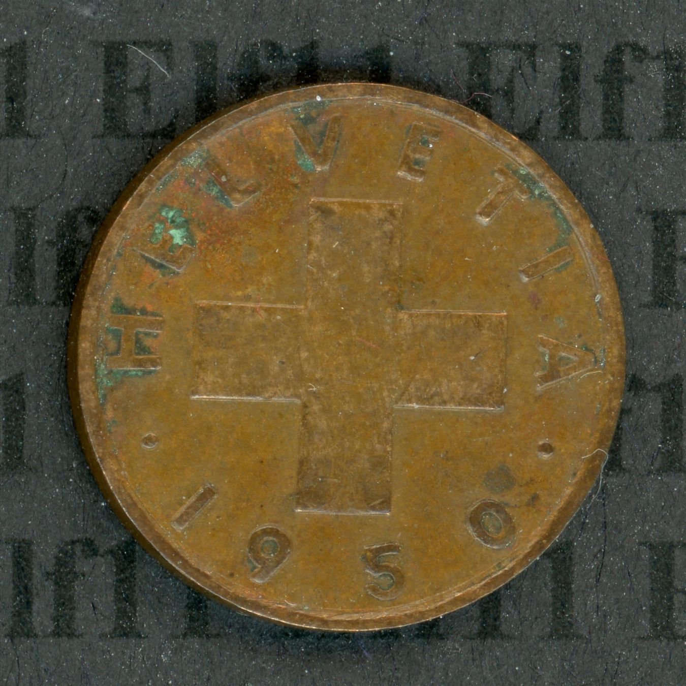 Tutti le monete: CHF___0.01 1950 ss 1 Rappen – Usato da Widnau venduto da Elf11