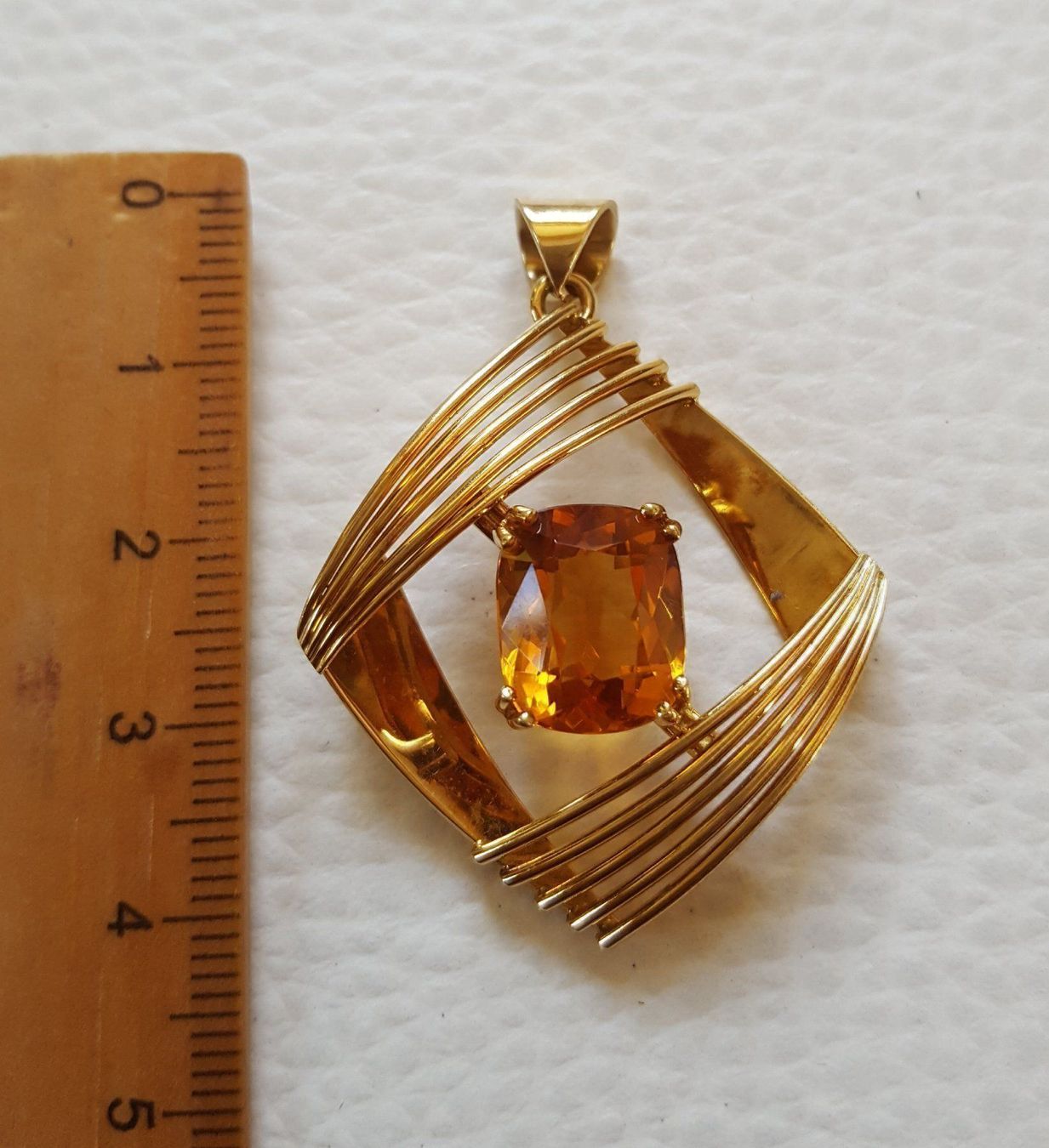 Ciondoli: Gold 750 Massiv Anhänger Mit Citrin – Usato da Wald ZH venduto da Dasilver 1