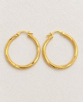 750 Yellow Gold Loop Earrings