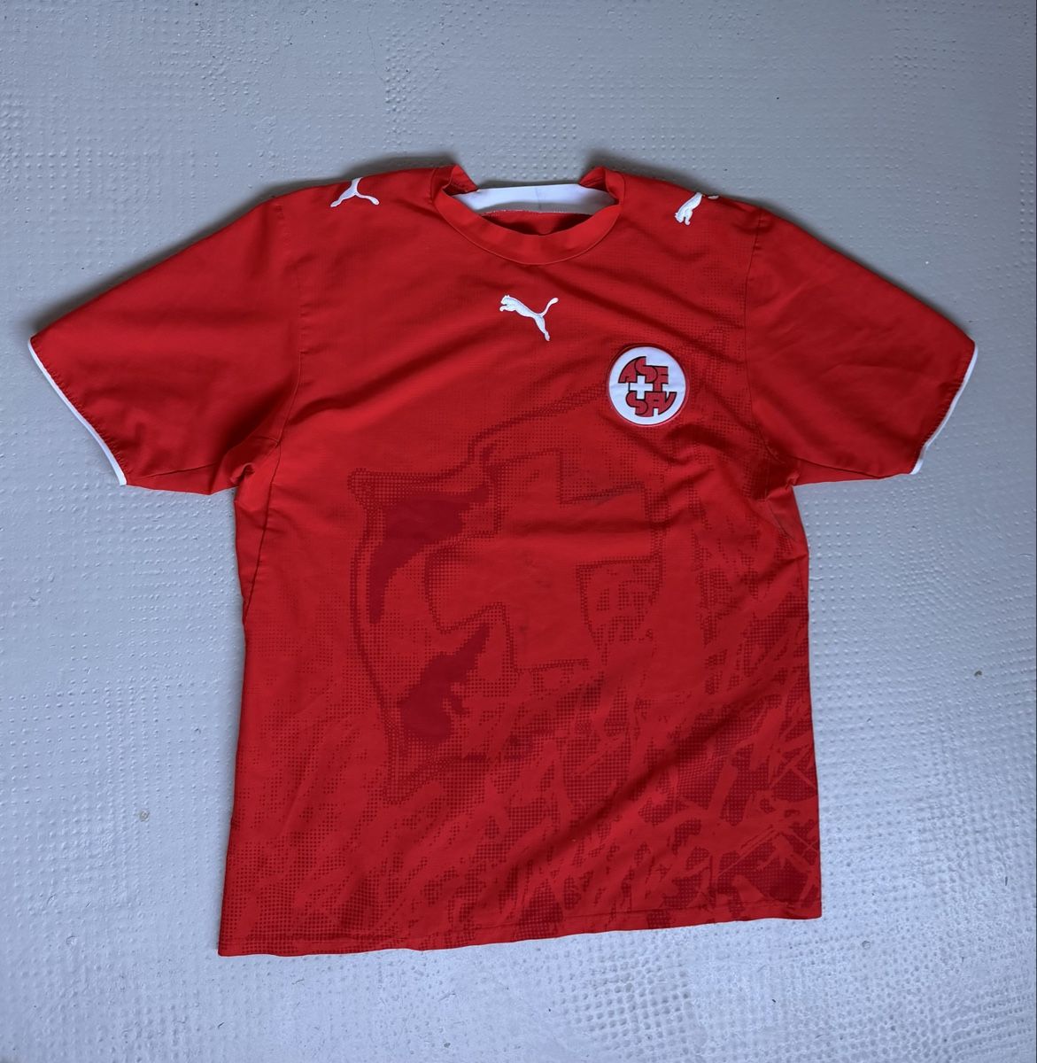 Schweizer Nati Canottiere & Pantaloni: Schweiz Trikot Puma 2006-08 Heim – Usato da Füllinsdorf venduto da hae_gt9l