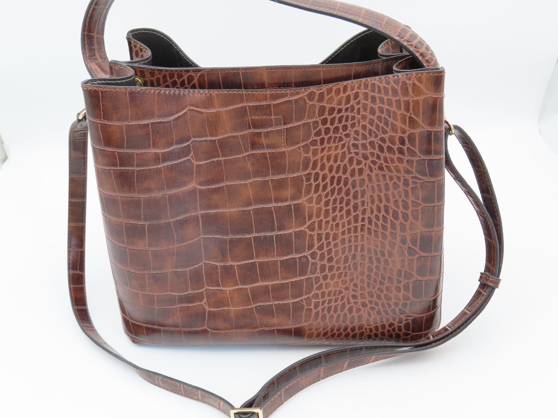 L.Credi Borse: L.CREDI Handtasche aus Krokodil-Imitat – Usato da Reinach BL venduto da WBZ-Flohmarkt 3