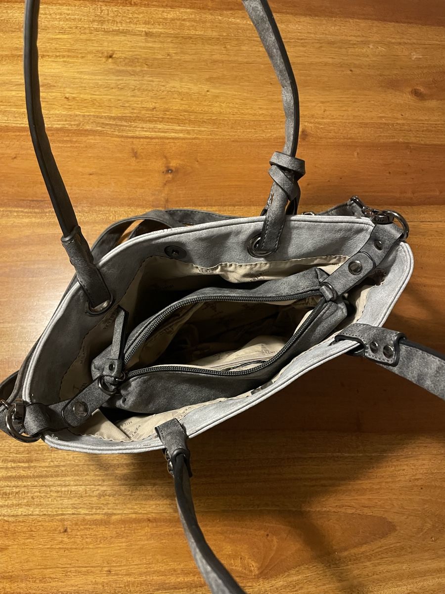 Borse: graue Kunstleder Umhänge Tasche, 2 in 1 – Nuovo (secondo la descrizione) da Bern venduto da AnnaS13 2
